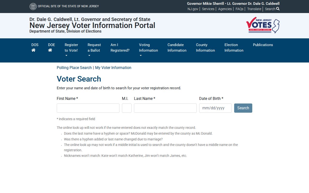 Neptune Township residents directory New Jersey voter search