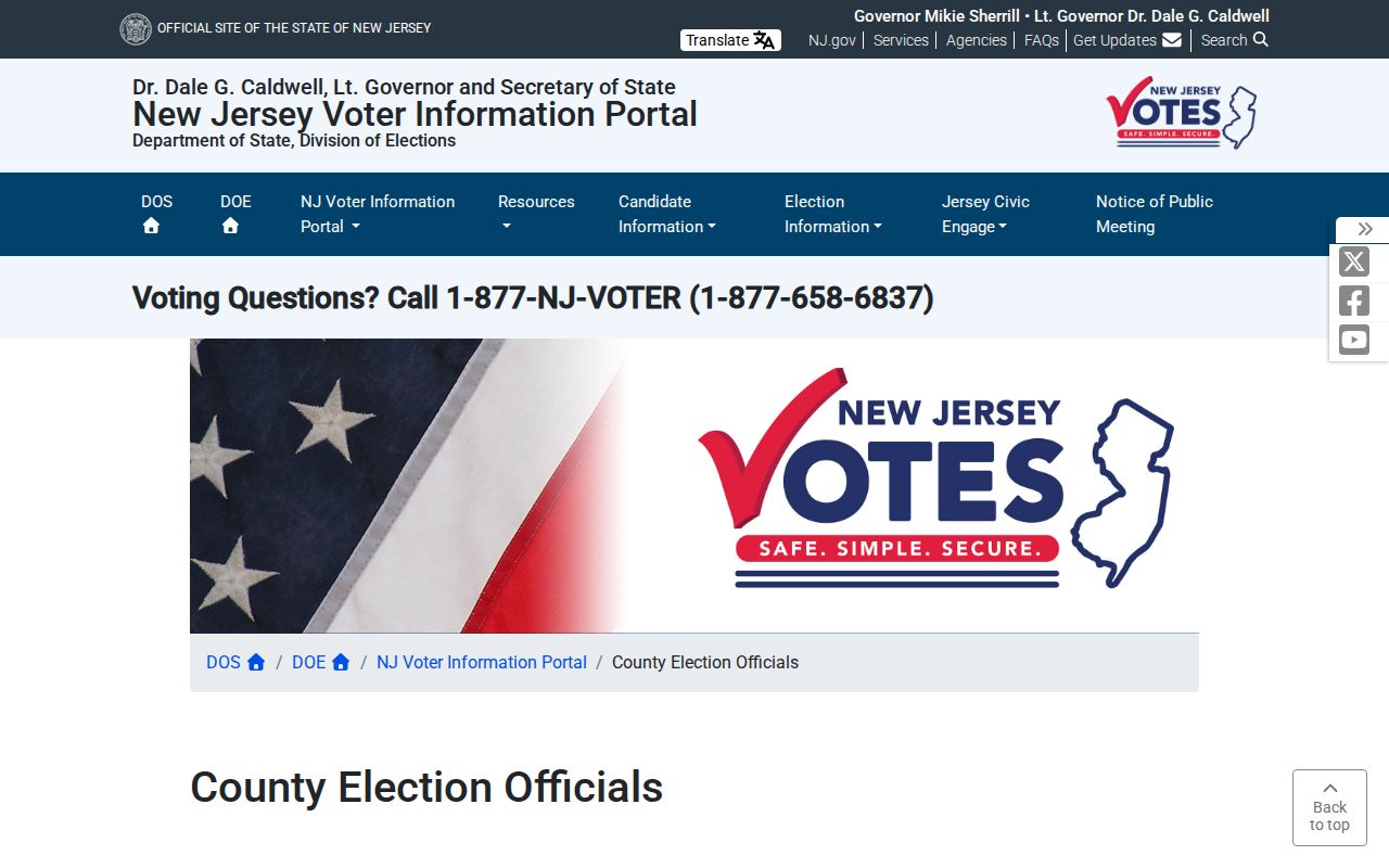 Neptune Township neighbors Monmouth County election officials directory